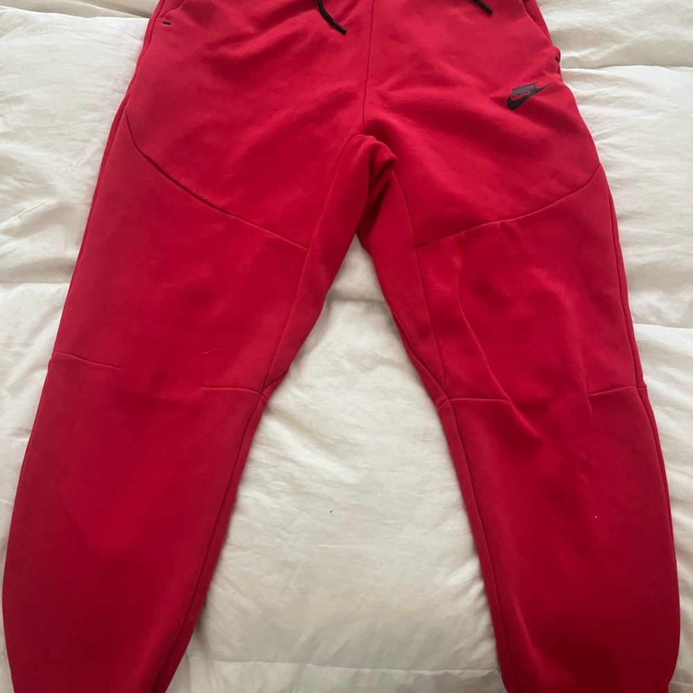 Nike Red Kids' Joggers with Black Swoosh